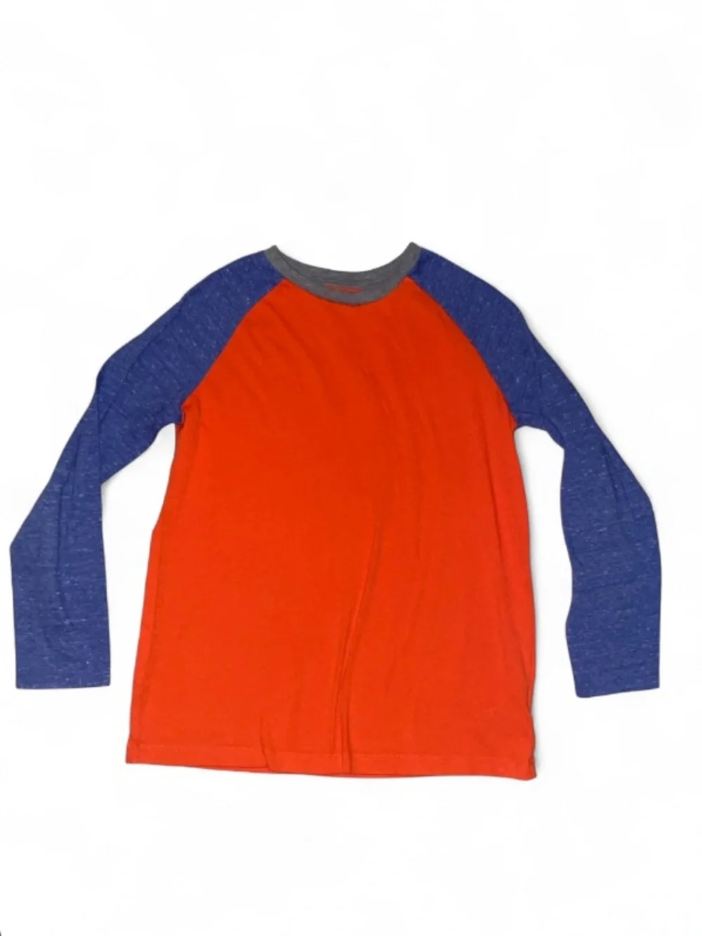 Old Navy Orange Body Long Sleeve Tee with Blue Raglan Sleeves